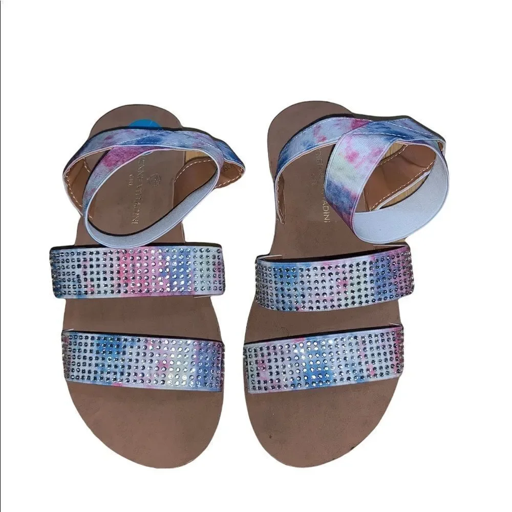 Adrienne Vittadini Melody Tie Dye Rhinestone Sandals